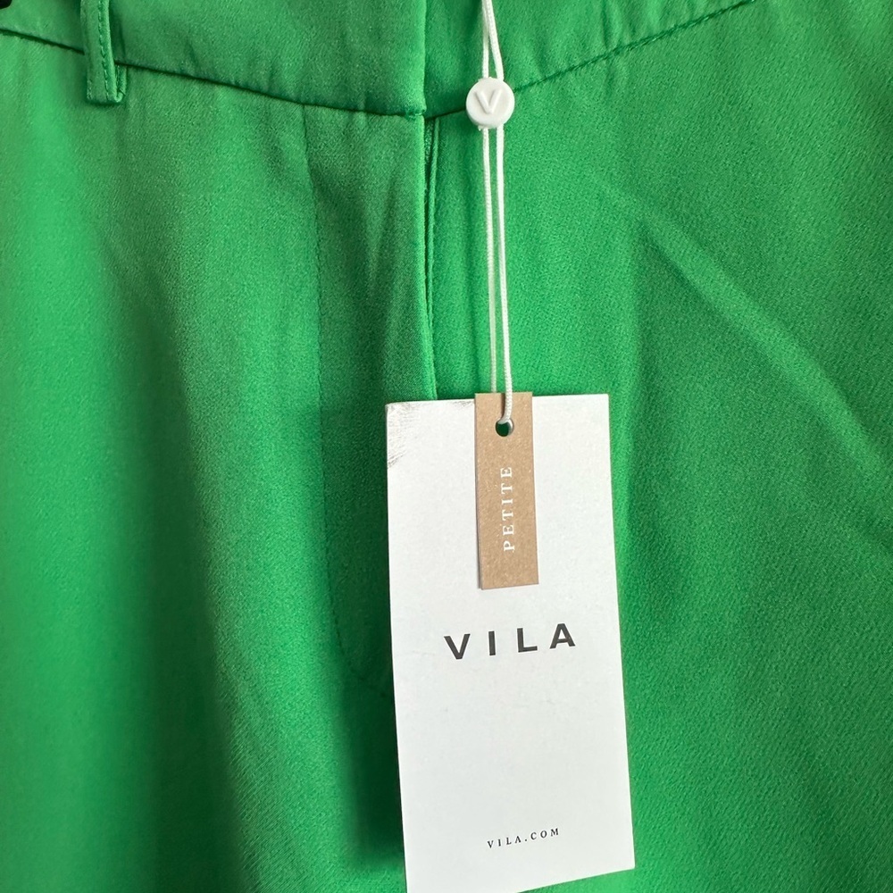 VILA Emerald Green Trousers - Picture 3 of 6